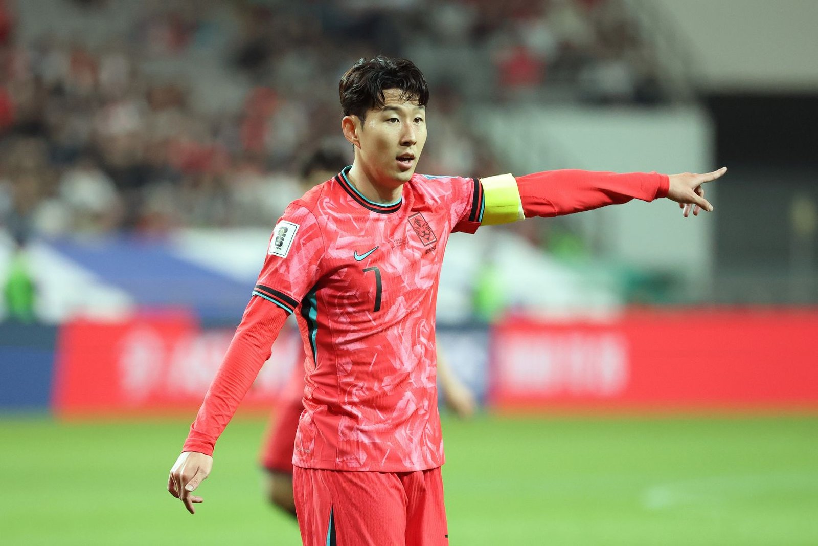 SEOUL, SOUTH KOREA - JUNE 10: Son Heung Min of South Korea in action during the FIFA WOrld Cup Asian Third Qualifier Group B match between South Korea and Kuwait at Seoul World Cup Stadium on June 10, 2025 in Seoul, South Korea.